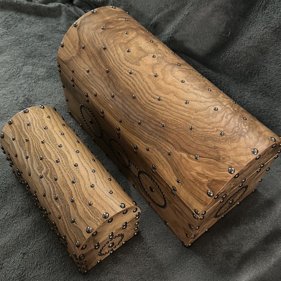 Global Views Wooden Boxes set of 2 - Picture 4 of 17